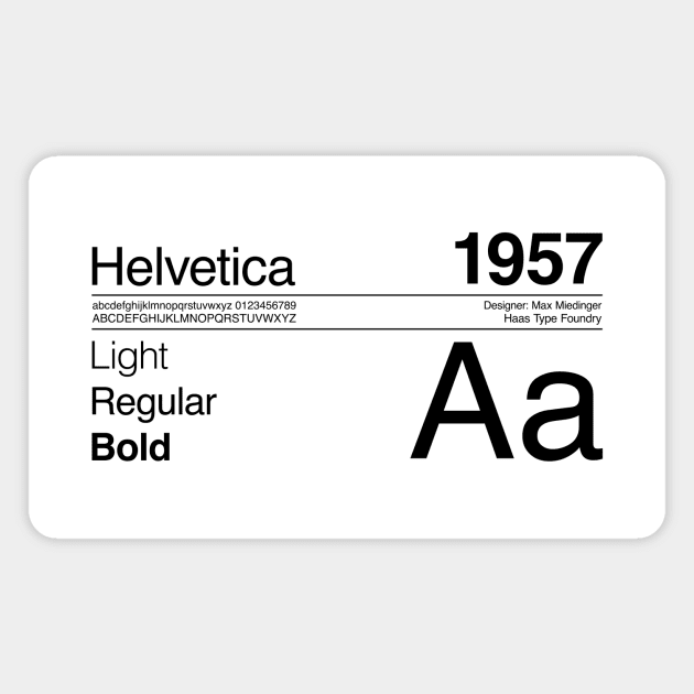 Helvetica Font Design Magnet by So Young So Good